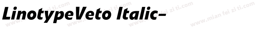 LinotypeVeto Italic字体转换